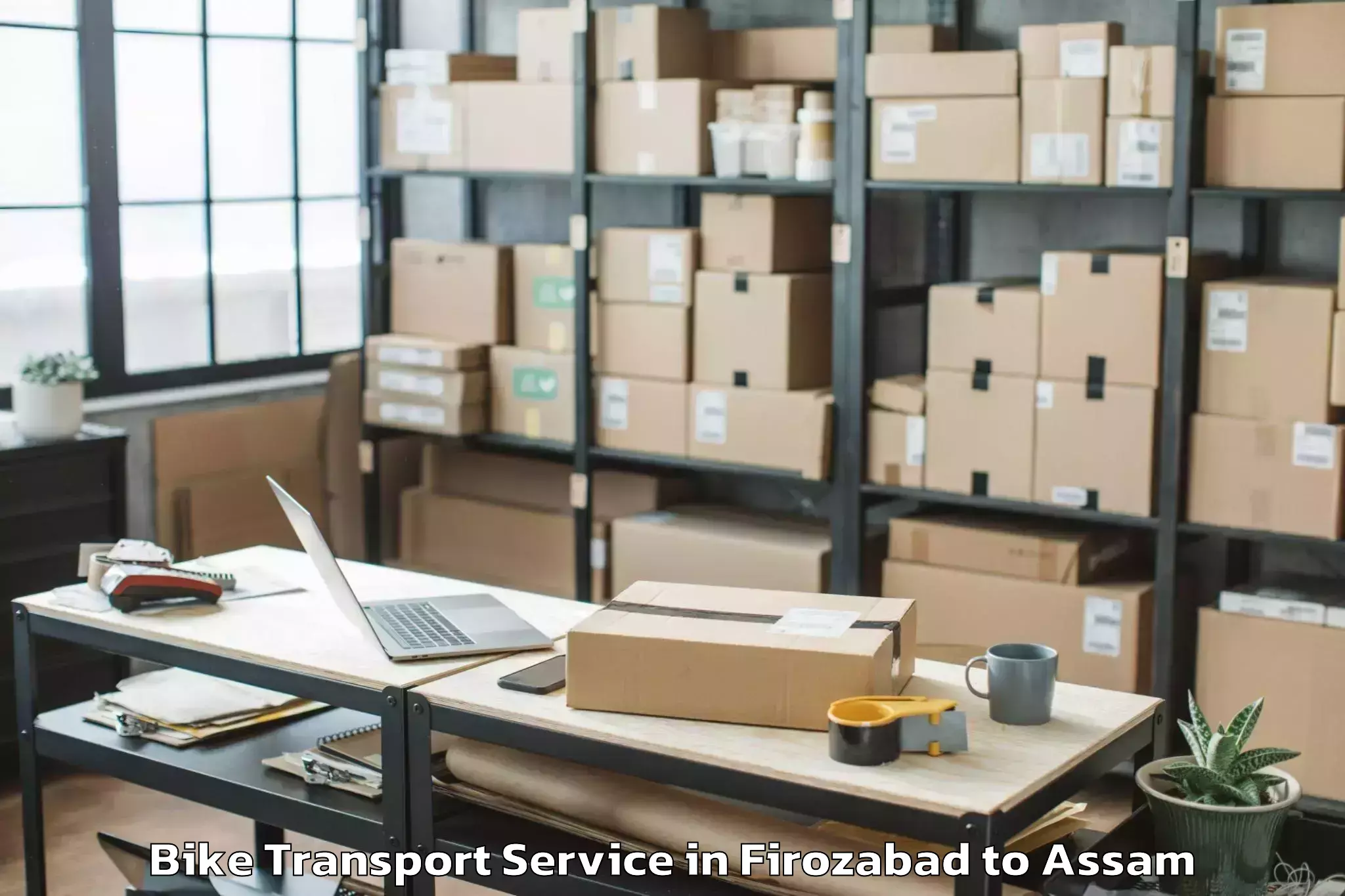 Hassle-Free Firozabad to Azara Bike Transport